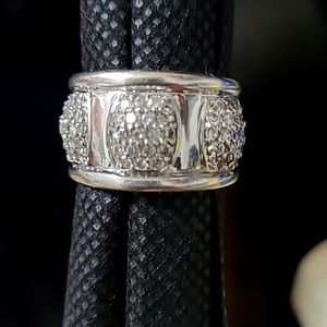 Sonia B ring collection 14k Diamond White Gold size 7.45